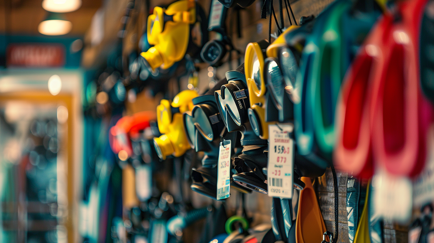 Shearwater Peregrine 2 dive computer on a wrist during a dive
